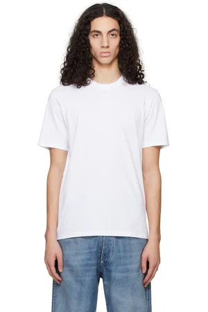 Maison Margiela Ensemble de trois t-shirts blancs en coton