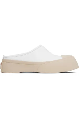 Marni Flâneurs à enfiler de style sabot blancs à semelle Pablo