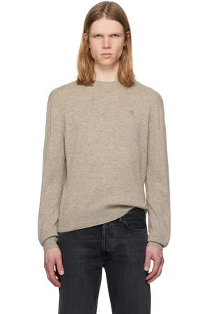 Acne Studios Pull taupe en laine et laine de yak