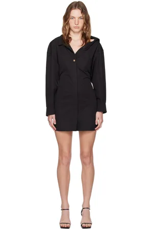 Jacquemus Robe chemise courte noire - La casa