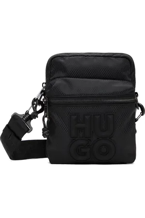 HUGO BOSS Sac reporter étagé noir à logo