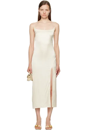Jacquemus Robe midi Notte blanc cassé - La casa