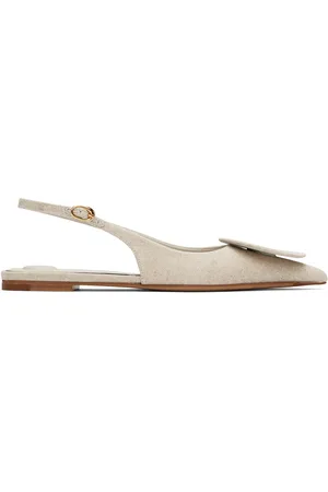 Jacquemus Ballerines Duelo blanc cassé à bride arrière - La casa