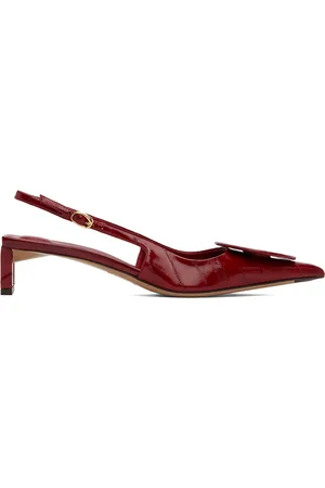 Jacquemus Chaussures à petit talon Duelo rouges à bride arrière - La casa