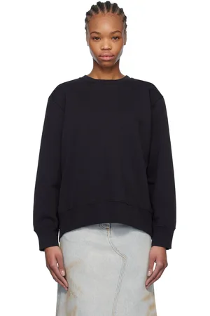 Maison Margiela Pull molletonné noir à panneaux et à logo