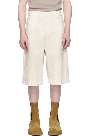Entire Studios Short blanc en denim