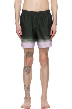 DRIES VAN NOTEN Maillot de bain vert à dégradé imprimé