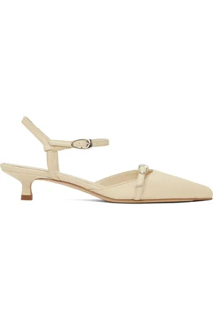Aeyde Chaussures à petit talon Melia blanc cassé en cuir