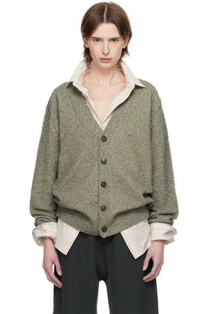 Maison Margiela Cardigan vert à boulochage