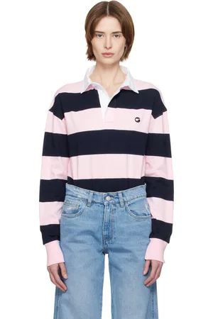 COPERNI Justaucorps bleu marine et rose à rayures