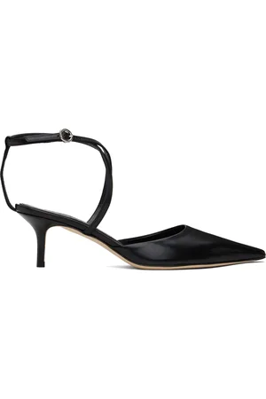 Aeyde Chaussures à petit talon Salome noires en cuir nappa