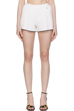 Jacquemus Short blanc en jersey à plis - Les sculptures