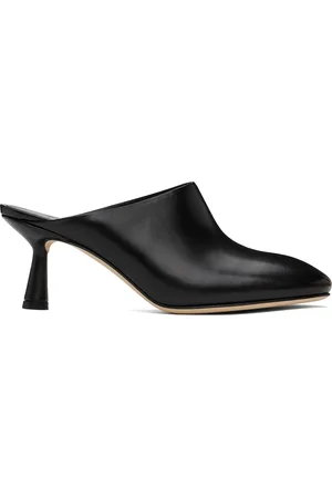 Aeyde Chaussures à talon sablier Mila noires en cuir nappa
