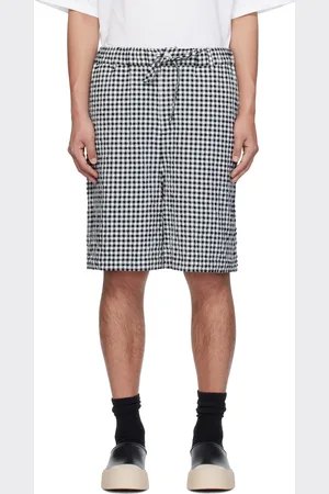 Marni Short noir et blanc en guingan à cordon coulissant