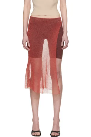 Isa Boulder Jupe-short étagée rouge exclusive à SSENSE