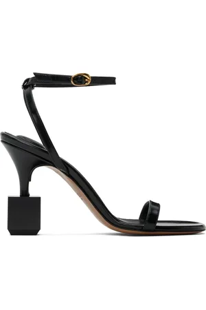 Jacquemus Sandales à talon sculptural Bisou noires - La casa