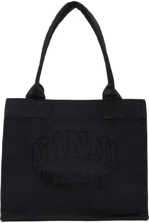 Ganni Grand cabas gris en canevas