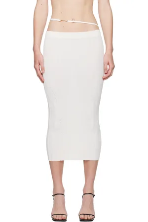 Jacquemus Jupe midi Pralù blanc cassé - Les classiques