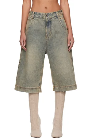 Entire Studios Short bleu en denim