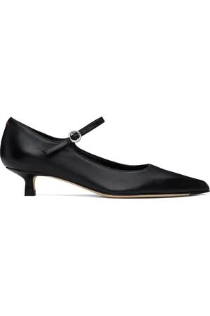 Aeyde Chaussures à petit talon Polina noires en cuir nappa