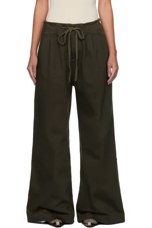 Entire Studios Pantalon kaki à patte coulissante