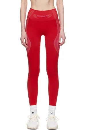 MISBHV Legging de sport rouge en jacquard exclusif à SSENSE