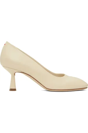 Aeyde Chaussures à talon sablier Giotta blanc cassé en cuir nappa