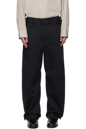 LEMAIRE Pantalon noir à coutures torsadées