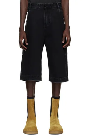 Entire Studios Short noir en denim