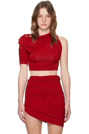 Jacquemus T-shirt Drapeado rouge - Les rayures