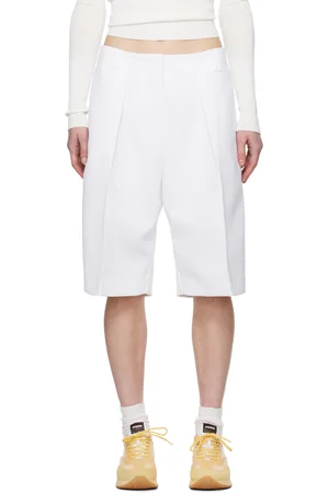 Jacquemus Short de style bermuda Ovalo blanc - Les sculptures