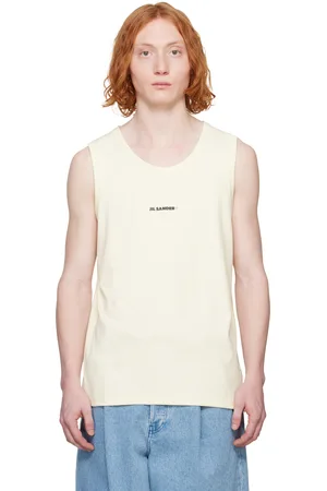 Jil Sander Débardeur de sport beige en jersey - +