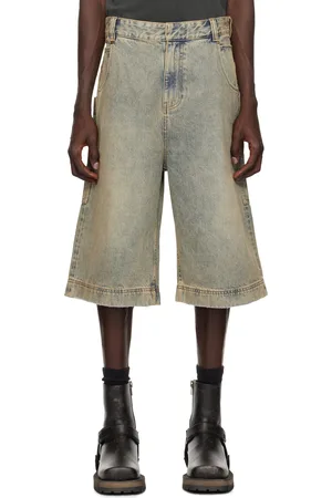 Entire Studios Short bleu en denim