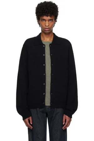 OUR LEGACY Cardigan de style polo noir