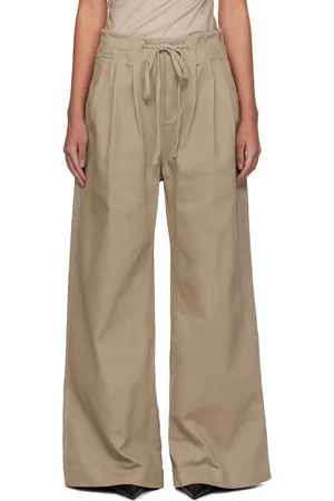 Entire Studios Pantalon brun clair à patte coulissante