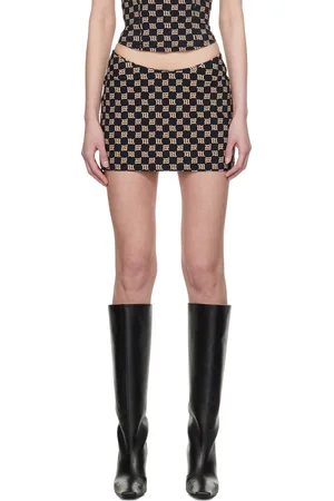 MISBHV Minijupe noire à monogrammes