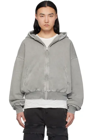 Entire Studios Pull à capuche isotherme gris - Uniform