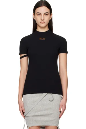 OTTOLINGER T-shirt noir en jersey côtelé