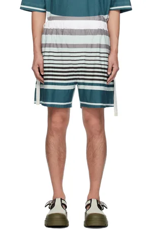 CRAIG GREEN Short bleu à rayures
