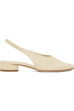 Aeyde Chaussures à talon bottier Dua blanc cassé en cuir nappa