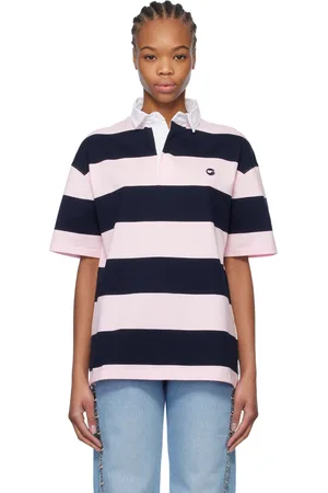 COPERNI Polo rose et bleu à rayures