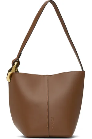 J.W.Anderson Petit cabas de style seau brun clair à logo et à maillon gourmette