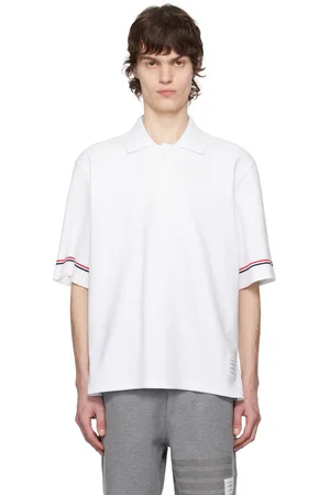 Thom Browne Polo de rugby blanc