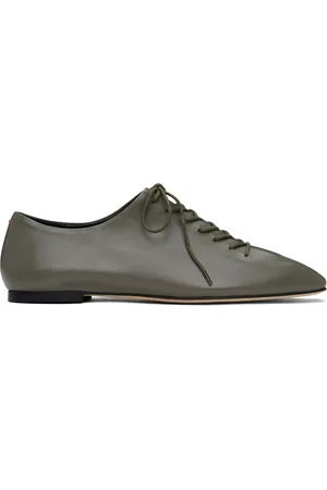 Aeyde Derbys Isla gris en cuir nappa