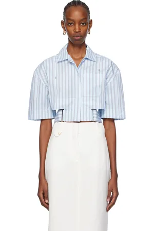 Jacquemus Chemise écourtée Bari bleue - Les sculptures