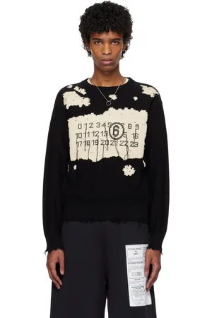 Maison Margiela Pull noir en tricot