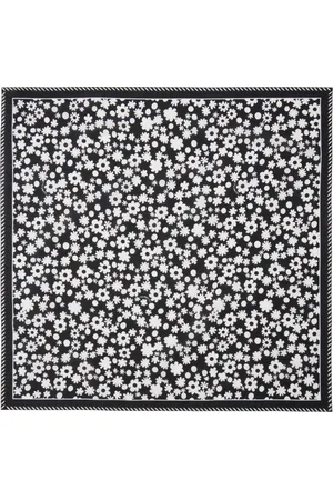Marni Foulard noir et blanc à motif Pop Fields