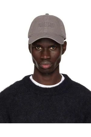 Ganni Casquette grise à logo brodé