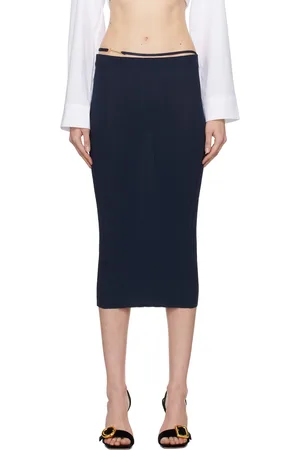 Jacquemus Jupe midi Pralu bleu marine