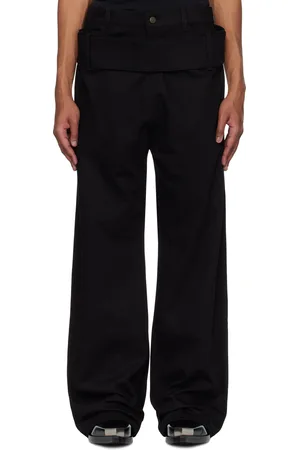 Courrèges Jean noir à taille étagée